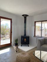 Vintage heat stove for the cold winters.