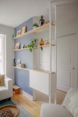 The "psychological wall" made by Fabrique Allwood makes an ever-changing vignette for the display of pictures, books and memorabilia.