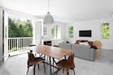 This space was opened up when the second bedroom was turned into additional living space with a fold out couch, using what space would otherwise be closed off for only occasional use.