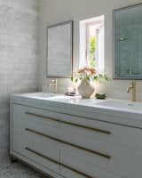 Bath Room, Marble Floor, Undermount Sink, Engineered Quartz Counter, and Marble Wall Primary bath vanity  Photo 15 of 23 in Spanish Kensington by Vivo Design Studios