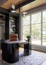 Office, Lamps, Medium Hardwood Floor, Chair, Desk, Study Room Type, Shelves, Storage, and Bookcase An office fit for a king  Photo 10 of 14 in Mod Mood by CG Studio Interiors