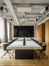 Second floor boardroom is designed  to keep the focus of trhe audience on business 