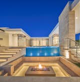 Firepit, weeping wall, infinity edge. 