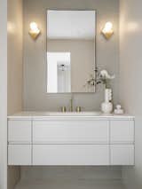 Bathroom fragment
Mosaic by Appiani. Tiles by CDC. Cabinet by Arbi. Faucet by Gessi. Sconces by Atelier Areti. Vase by Ferm Living, GK Concept. 




