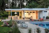 Outdoor, Swimming Pools, Tubs, Shower, Back Yard, Pavers Patio, Porch, Deck, Hardscapes, Large Patio, Porch, Deck, Landscape Lighting, and Walkways Modernist Oasis pool house.  Photo 11 of 11 in The Modernist Pool House by Wayne Truax