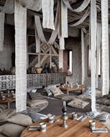“The handmade items, such as chairs, carpets and decorations, are treated to age naturally and develop patina over time”.