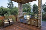 Outdoor, Large Patio, Porch, Deck, Back Yard, Decking Patio, Porch, Deck, Stone Patio, Porch, Deck, and Planters Patio, Porch, Deck Summer kitchen  Photo 5 of 10 in Burlingame Residence by Cipriani Studios