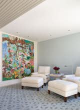 Living Room This bright and fun art piece adds another layer of color and texture to this space.  Photo 9 of 13 in A collectors Retreat by Bjorn Design