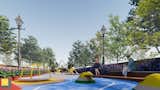 A splash of colours to attract children to the play area  Photo 16 of 17 in Jogger's Park unveils an enhanced public open space in Mumbai, India by Atelier ARBO