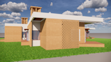 Incorporation of passive design strategies create a comfortable environment.