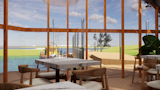 While sipping a hot beverage in the warm shelter of the cafe, the visitors enjoy the picturesque views of the crystal blue water pools. 