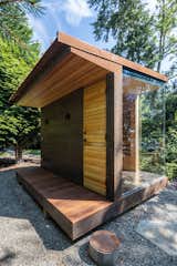 Shed & Studio and Living Space Room Type Sauna entry door  Photo 3 of 6 in Lake Sauna by E. Cobb Architects