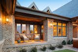 Exterior, Shingles Roof Material, House Building Type, Gable RoofLine, and Brick Siding Material Front porch.  Photo 7 of 297 in Shingle Style Lodge by JMAD