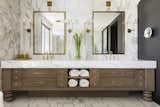 Bath Room and Marble Counter Master suite bathroom, custom vanity.  Photo 5 of 155 in Tuscan Villa by JMAD
