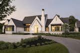 Modern European exterior architecture, dream home with curb appeal.
