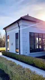 Modern Mediterranean exterior architecture.