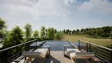 Cantilevered pool and outdoor living space.