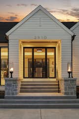 Gas lanterns at the front entrance creates a sense of warmth as you’re entering the house.