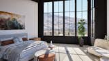 Modern Bedroom with High Ceilings