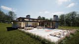 Modern Home Exterior, Luxury Outdoor Living Space, Pool and Patio