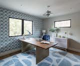Office, Storage, Desk, Lamps, Chair, Study Room Type, and Vinyl Floor Office  Photo 16 of 31 in Midcentury Lafayette by Alina Druga Interiors
