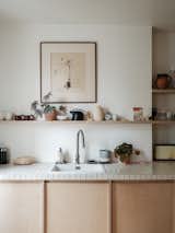 Kitchen, Wood Cabinet, Wood Counter, and Mosaic Tile Backsplashe  Photo 6 of 10 in Chateau Rouge by Rive Architectes
