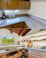 Kitchen, Stone Slab Backsplashe, Wood Cabinet, Laminate Counter, Laminate Cabinet, Wall Lighting, Stone Counter, and Accent Lighting Pantry Before & After  Photo 16 of 18 in Casa Serena by The Nature Studio