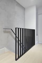 Staircase, Metal Railing, and Wood Tread Minimalist Stair railing  Photo 9 of 9 in Rosethorn House by Architecture Riot