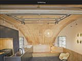 Custom steel and plywood kitchen loft 
