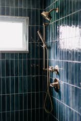 Bath Room, Porcelain Tile Wall, and Enclosed Shower  Photo 2 of 13 in Clean lines with a retro spin by Jill Lamphier