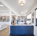 The vestibule at the entry is on access with the owner's record collection and music listening nook.