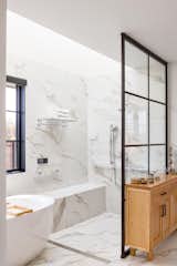 Accessible shower in the primary bath.