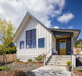Front elevation with dutch door.