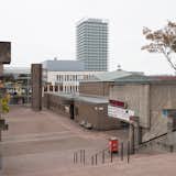 East/ North facades (church/ library/ entrance to Skärholmen Centre in front)
