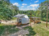 Exterior, Tiny Home Building Type, and Curved RoofLine Exterior Geo Dome Photograph  Photo 1 of 9 in Out Of This World Geo Dome by Garrett Brown