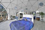 Bedroom, Bed, and Vinyl Floor Interior Photo Of Geo Dome  Photo 4 of 9 in Out Of This World Geo Dome by Garrett Brown