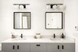 Bath Room, Undermount Sink, Ceramic Tile Wall, Full Shower, Engineered Quartz Counter, and Wall Lighting  Photo 16 of 19 in Scandinavian Mid-Mod Ranch by Clark Thomas