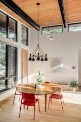 Dining Room, Recessed Lighting, Light Hardwood Floor, Table, Chair, and Pendant Lighting  Photo 7 of 19 in Scandinavian Mid-Mod Ranch by Clark Thomas