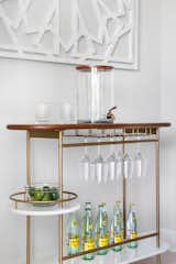 Ample space for a modern bar cart. 