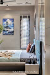 Bedroom, Bed, Ceiling Lighting, and Ceramic Tile Floor  Photo 9 of 38 in soham by STUDIO UNFOLD