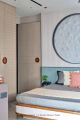 Bedroom, Bed, Ceramic Tile Floor, and Ceiling Lighting  Photo 2 of 38 in soham by STUDIO UNFOLD