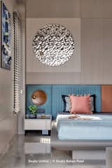 Bedroom, Bed, Ceiling Lighting, and Ceramic Tile Floor  Photo 8 of 38 in soham by STUDIO UNFOLD