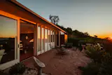 Backyard of the Salkin house by John Lautner renovated by Barbara Bestor