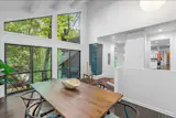 A balcony is located just off the dining room.