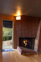 Four fireplaces are dotted around the home.