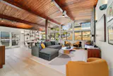 Large south-facing windows bring natural light into the home.
