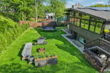 The property is home to over 60 trees and shrubs.