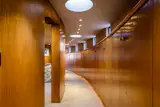 Golden-hued Philippine mahogany clads the walls.