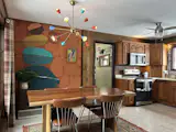 The cabin is being offered fully furnished.