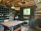 The current owner converted the garden shed into a detached artist’s studio.